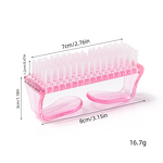 Nail Cleaning Brushes Manufacturer - Nylon with Plastic Handle Grip for Manicure and Pedicure Salons
