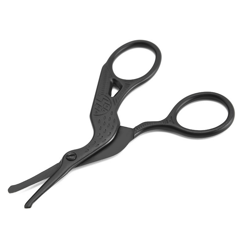 Facial Hair Scissors Manufacturer - Premium Safety Black Rounded Tips for Nose Hair Beard Eyebrows Eyelashes Trimming