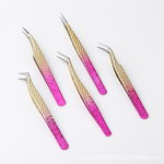 Eyelash Tweezers Manufacturer - New Arrival Stainless Steel Purple Blue Lash Extension Tools Plucking