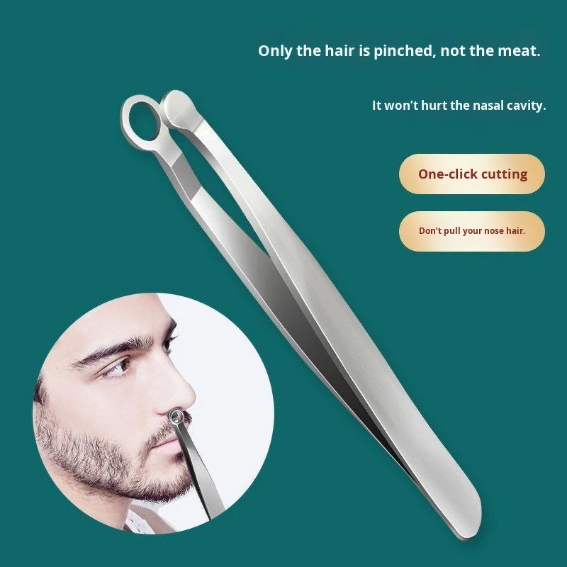 Nose Hair Trimmer Manufacturer - Stainless Steel Facial Hairs Professional Tweezer Long for Men Women