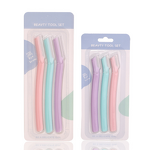 Dermaplaning Tool Set Manufacturer - OEM 3-Pack Eco-Friendly Women's Facial Hair Remover Razor for Eyebrow Shaping