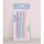 Dermaplaning Tool Set Manufacturer - OEM 3-Pack Eco-Friendly Women's Facial Hair Remover Razor for Eyebrow Shaping