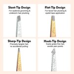 Eyebrow Tweezers Manufacturer - New Ice Flower Technology Bling Bling Green Blue Pink Beauty Makeup