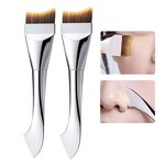 Foundation Brush Manufacturer - Private Label Double End Liquid Clay Face Facial Mask Applicator Soft Synthetic