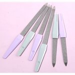 Manicure Tool Set Manufacturer - 3pcs Double Sided with Plastic Handle Dual File & Stainless Steel Sanding Strip
