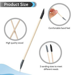 Nail Polishing Tool Manufacturer - Hot Selling Double-Headed Black Gauze Gray Sand Wooden Stick Cuticle Pusher
