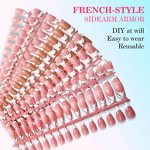 Press on Nails Manufacturer - 150pcs Oval Almond Acrylic French Style Medium Square Full Cover