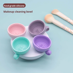 Makeup Brush Cleaner Manufacturer - Hot-selling Portable Silicone Cleaning Bowl Easy Carry RTS Face Beauty Tool