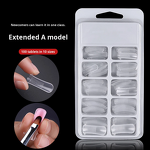 Nail Extension Tips Manufacturer - Crystal Gel Finger Plastic 100 Pieces No Paper Tray Reusable