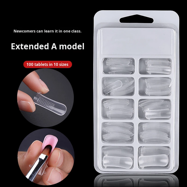 Nail Extension Tips Manufacturer - Crystal Gel Finger Plastic 100 Pieces No Paper Tray Reusable