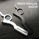 Razor Holder Manufacturer - Professional Barber Finger Colorful Stainless Steel Mini Folding Edge Shaving