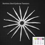 Eyelash Tweezers Manufacturer - Professional Stainless Steel Straight Gold with Custom Logo Slanted Tip Long