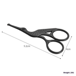 Facial Hair Scissors Manufacturer - Premium Safety Black Rounded Tips for Nose Hair Beard Eyebrows Eyelashes Trimming