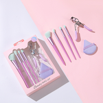 Makeup Brush Set Manufacturer - 6-Pack with Concealer Blush Eyeshadow Eyelash Curler for Powder Puff