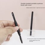 Eyebrow Brush Manufacturer - Portable Double Spiral with Oblique Angle Flat Blade for Applying Eyeliner and Powder