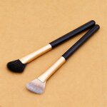 Makeup Brush Manufacturer - Synthetic Hair Slant Head for Foundation Eyebrow Application Sickle-Shaped Nose