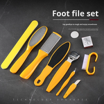 Foot Scrubber Set Manufacturer - 10 in 1 Stainless Steel Callus Remover File Grinder Scraper Board Pedicure