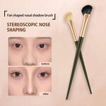 Makeup Brushes Manufacturer - 5-Piece Half Fan-Shaped Synthetic Hair for Contour Blush Angled Concealer Eye Nose