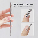 Manicure Tool Manufacturer - New Double-Ended Steel Pusher Horseshoe Head for Gel Polish Cuticle Removal
