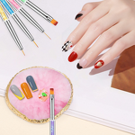 Nail Art Palette Set Manufacturer - Resin with Double-Ended Dotting Pen Mixing Tray Painting Brushes Carving Pen