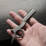 Razor Holder Manufacturer - Professional Barber Finger Colorful Stainless Steel Mini Folding Edge Shaving