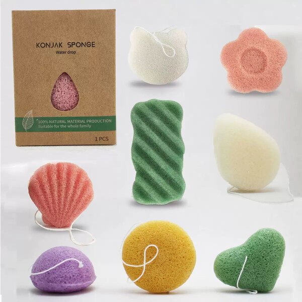 Konjac Sponge Manufacturer - Eco Top Quality Private Label Green Bath Cleansing Baby Shower Natural