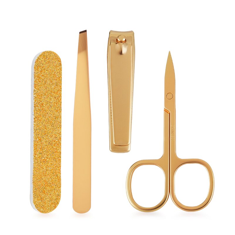 Nail Clipper Kit Manufacturer - 4pcs Custom Logo Beauty Tools Stainless Steel Grooming Pedicure Manicure