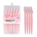 Facial Razor Manufacturer - 12pcs Custom Package Women Men Face Hair Removers Dermaplaning Blades Colorful with Cover