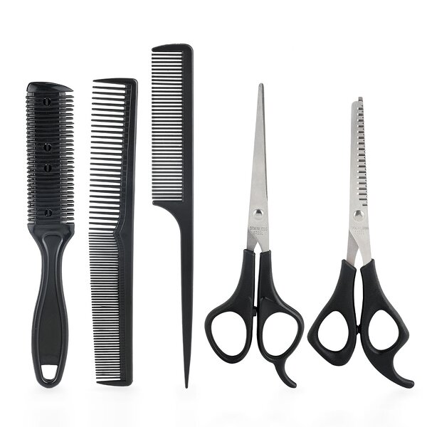 Hair Thinning Scissors Manufacturer - OEM Wholesale Customize Logo Professional 5pcs Set Hair Cutting