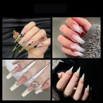 Nail Art Forms Manufacturer - Professional 140 Clear Eagle Cat Eye Tips Fast UV Cure Paperless Plastic Acrylic