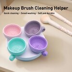 Makeup Brush Cleaner Manufacturer - Silicone Cleaning Scrubber Bowl Portable Washing Tool for Girl-Easy Clean