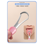 Tongue Cleaner Manufacturer - Hot Selling All-in-one Oral Health Teeth Care Scraper with Soft Bristles Toothbrush for Travel