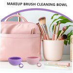 Makeup Brush Cleaner Manufacturer - Silicone Cleaning Scrubber Bowl Portable Washing Tool for Girl-Easy Clean