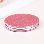 Handheld Mirror Manufacturer - Large 72mm Glitter Plastic Round Magnifying Foldable Double Sided Portable Vanity Flap
