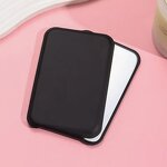 Compact Mirror Manufacturer - Custom Logo Portable Standing Travel PU High Quality Folding White Leather for Makeup