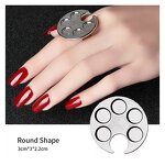 Nail Art Palette Manufacturer - UV Gel Painting Color Tray Board Stainless Steel Polish with Finger Rings