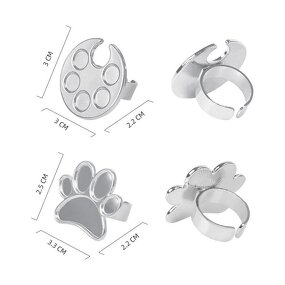 Nail Art Palette Manufacturer - UV Gel Painting Color Tray Board Stainless Steel Polish with Finger Rings