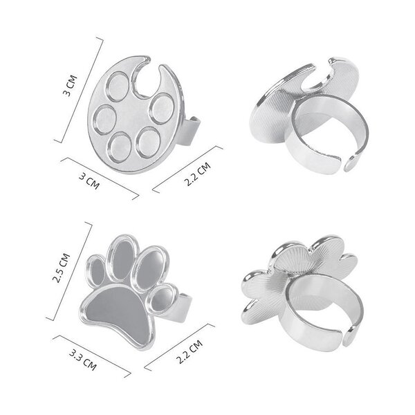 Nail Art Palette Manufacturer - UV Gel Painting Color Tray Board Stainless Steel Polish with Finger Rings