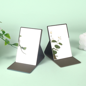 Cosmetic Mirror Manufacturer - Wholesale Personalized Double Sided Hand Held Stainless Steel Portable Foldable with PU Bag