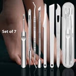 Pedicure Knife Set Manufacturer - Hot-Selling Eco-friendly Stainless Steel Double-Headed Picker Dead Skin Fork