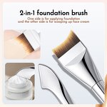 Foundation Brush Manufacturer - Private Label Double End Liquid Clay Face Facial Mask Applicator Soft Synthetic