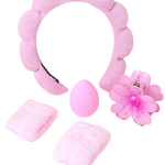 Headband Manufacturer - Explosive Boxed Five-Piece Wash Wrist Band Sponge Cloud High Cranial Top Women's Sweet Style