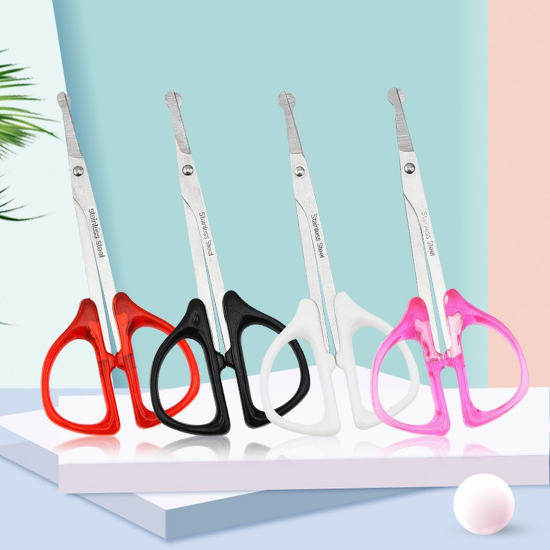 Nose Hair Trimmer Manufacturer - Stainless Steel Head Home Use Straight Plastic Pointed Eyebrow Comb