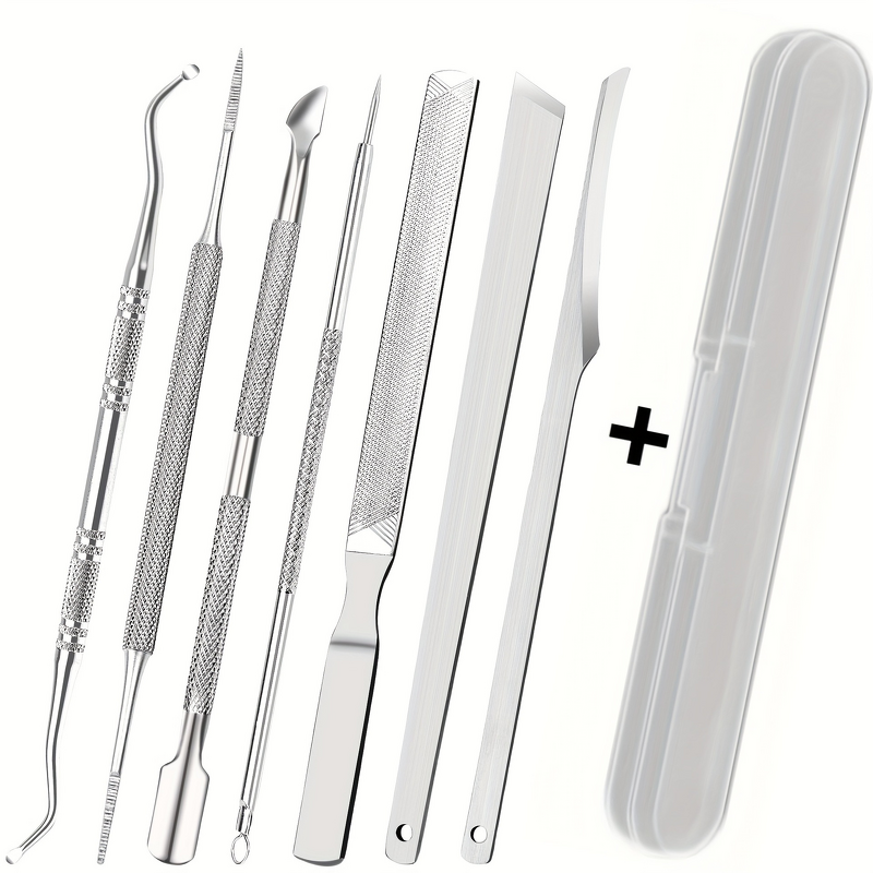 Pedicure Knife Set Manufacturer - Hot-Selling Eco-friendly Stainless Steel Double-Headed Picker Dead Skin Fork