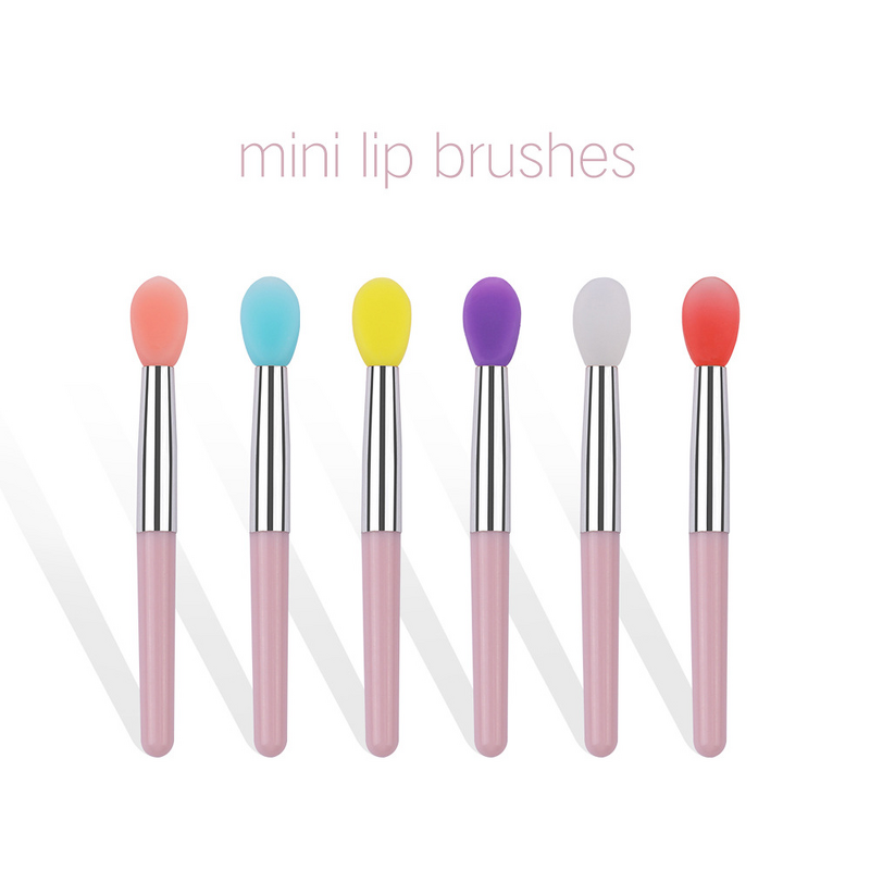 Lip Gloss Brush Manufacturer - Mini Silicone Applicator Rubber Lipgloss Lip Mask Cosmetic Brush
