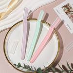 Eyebrow Shaping Knife Manufacturer - Anti-Scratch Stainless Steel Blade ABS Beginner Safe Straight Handle Striped