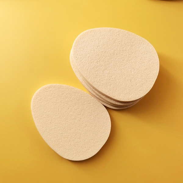 Cosmetic Puff Manufacturer - Factory Wholesale Disposable White Latex Flat Round Foundation Blending Facial BB Cream