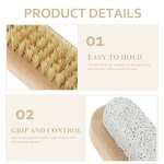 Bath Brush Manufacturer - Spa Tool Wooden with Pumice Stone for Foot Massage