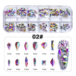 Nail Art Rhinestone Kit Manufacturer - 3D Shell Multi Shape with Charms Jewelry Wholesale