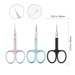 Eyelash Scissors Manufacturer - Mini Makeup Private Label Black Stainless Steel PVC Bag for Sharping Slanted Tip